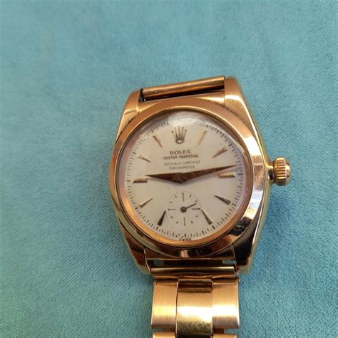 rolex ovetto 18k|ROLEX, SWISS MADE, REF. 3064, OVETTO, 18K YELLOW .